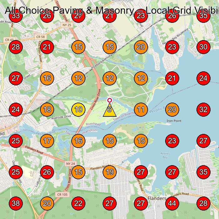 All Choice Paving & Masonry GeoGrid visibility map for Paving Contractor in None